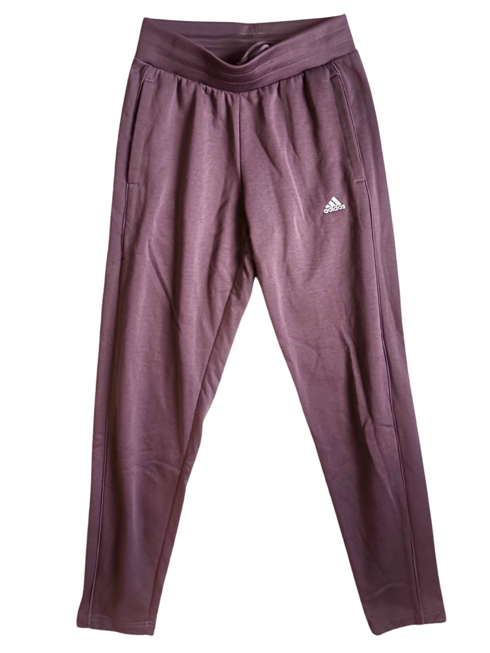 ADIDAS Relaxed Fit Fleece Tapered Active Jogger Pants Shadow Fig Purple XS